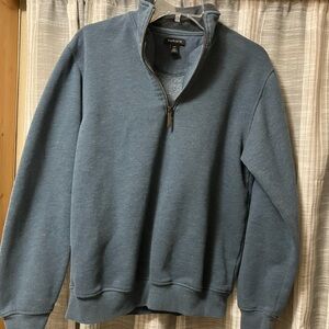 Van Heusen Men's Blue-Gray Quarter Zip Sweatshirt